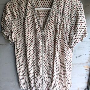 max studio • lip print blouse